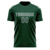 Custom Green Blue Green Soccer Jersey