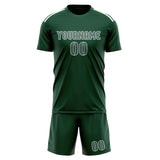 Custom Green Blue Green Soccer Set