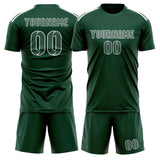Custom Green Blue Green Soccer Set