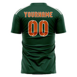 Custom Green Orange Soccer Jersey