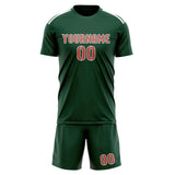 Custom Green Copper Rose Soccer Set