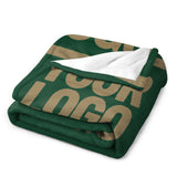 Custom Moss Green Light Khaki Blanket