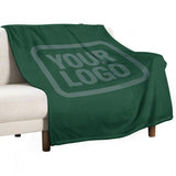Custom Moss Green Teal Blanket