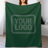 Custom Moss Green Teal Blanket