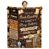 Gifts for Book Lovers Blanket - This is my Book Reading Blanket, Keep Talking I’m Silently Judging You - From Family, Birthday, Christmas, Everyday Encouragement, Inspirational Motivational