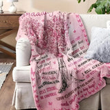 Blanket for Granddaughter Gifts - Never forget how much I love you and that I always will,” From Grandma Grandpa, Birthday Christmas Everyday Encouragement, Inspirational Motivational