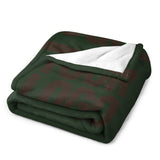 Custom Pine Green Brown Blanket