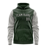 Custom Dark Green Gray Hoodie 0606040406B31704