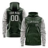 Custom Dark Green Gray Hoodie