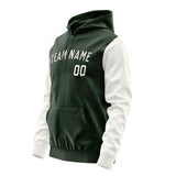 Custom Dark Green White Hoodie 0606181806B31718