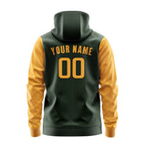 Custom Dark Green Yellow Hoodie 0606191906B31719