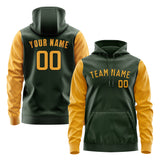 Custom Dark Green Yellow Hoodie 0606191906B31719