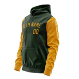 Custom Dark Green Yellow Hoodie 0606191906B31719