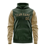 Custom Dark Green Light Khaki Hoodie 0606252506B31725