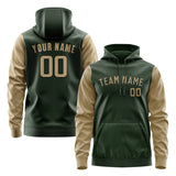 Custom Dark Green Light Khaki Hoodie 0606252506B31725