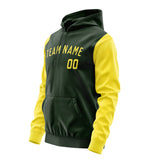 Custom Dark Green Light Yellow Hoodie 0606262606B31726