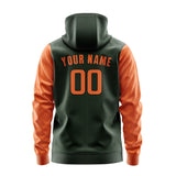 Custom Dark Green Orange Hoodie 0606282806B31728