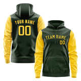 Custom Dark Green Gold Hoodie