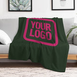 Custom Pine Green Pink Blanket
