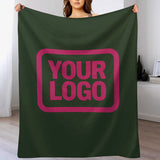 Custom Pine Green Pink Blanket