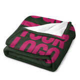 Custom Pine Green Pink Blanket