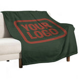 Custom Pine Green Coral Red Blanket