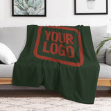 Custom Pine Green Coral Red Blanket