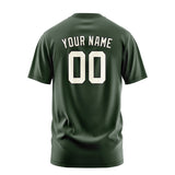 Custom Dark Green Cream T-Shirt