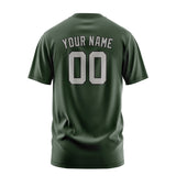 Custom Dark Green Gray T-Shirt
