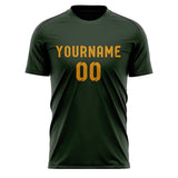 Custom Dark Green Yellow Soccer Jersey