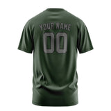 Custom Dark Green Dark Grey T-Shirt
