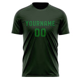 Custom Dark Green Emerald Green Soccer Jersey