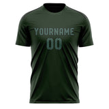 Custom Dark Green Blue Green Soccer Jersey