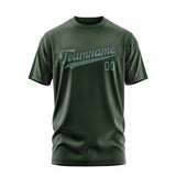 Custom Dark Green Blue Green T-Shirt