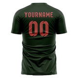 Custom Dark Green Copper Rose Soccer Jersey