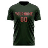 Custom Dark Green Copper Rose Soccer Jersey