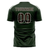 Custom Dark Green Brown Soccer Jersey