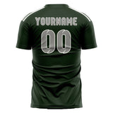 Custom Dark Green Gray Soccer Jersey