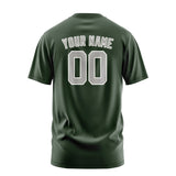 Custom Dark Green Gray T-Shirt