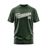Custom Dark Green Gray T-Shirt
