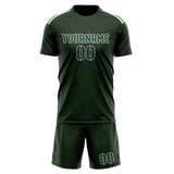 Custom Dark Green Green Soccer Set