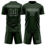 Custom Dark Green Dark Green Soccer Set