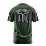 Custom Dark Green Purple T-Shirt
