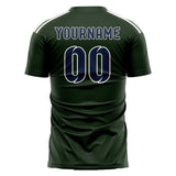 Custom Dark Green Blue Soccer Jersey
