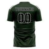 Custom Dark Green Black Soccer Jersey