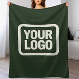 Custom Pine Green White Blanket