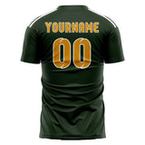 Custom Dark Green Yellow Soccer Jersey