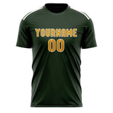 Custom Dark Green Yellow Soccer Jersey