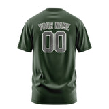 Custom Dark Green Dark Grey T-Shirt