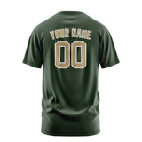 Custom Dark Green Light Khaki T-Shirt